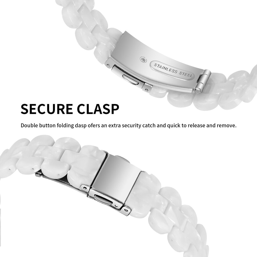 Fitbit Inspire 3 - Resin schakelbandje - Parelmoer wit