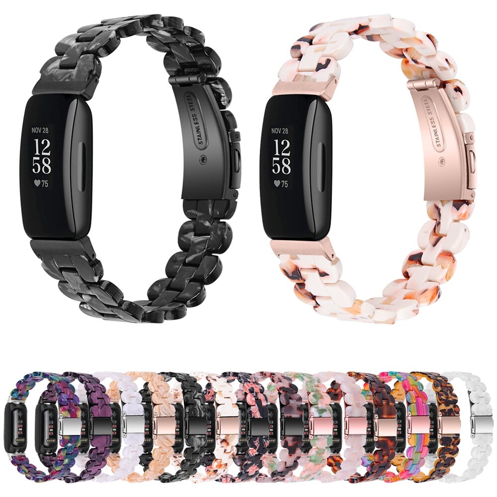 Fitbit Inspire 3 - Resin schakelbandje - Parelmoer wit