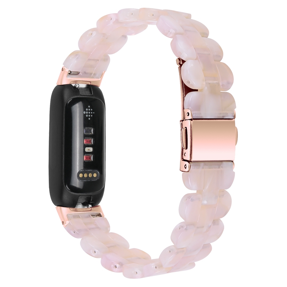 Fitbit Inspire 3 - Resin schakelbandje - Parelmoer roze
