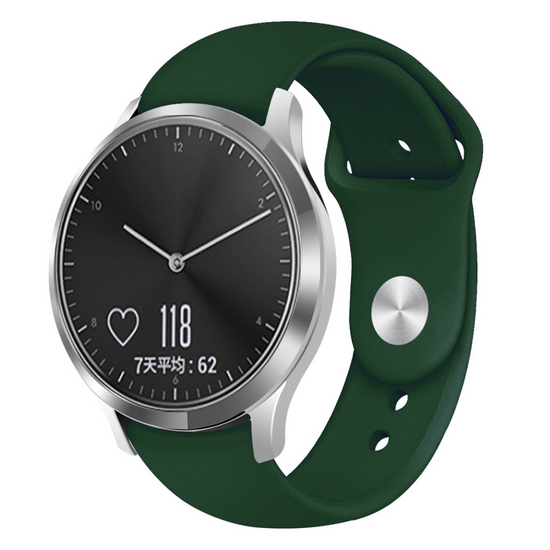 Sportbandje - Maat: Large - Donkergroen - Huawei Watch 5 - 42mm