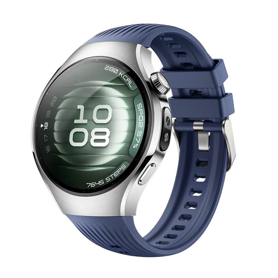 Siliconen bandje 'True Fit' - Donkerblauw - Huawei Watch 5 - 46mm