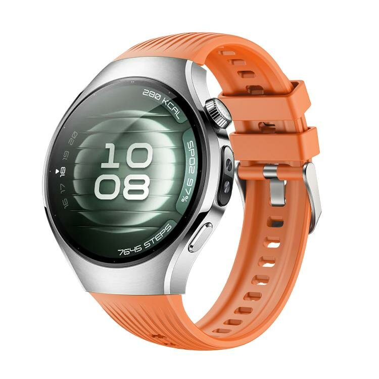 Siliconen bandje 'True Fit' - Oranje - Huawei Watch 5 - 46mm