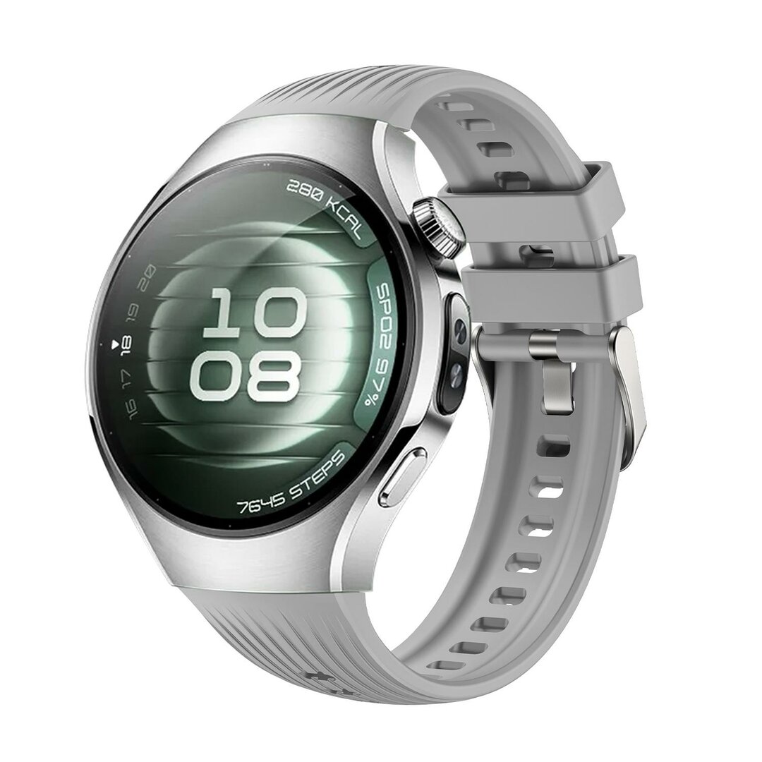 Siliconen bandje 'True Fit' - Grijs - Huawei Watch 5 - 46mm