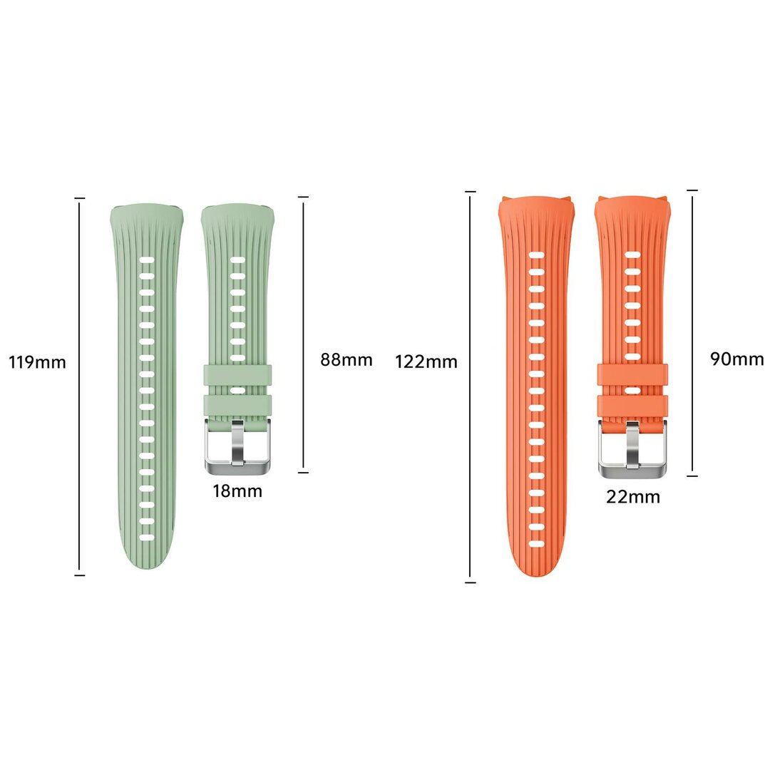 Siliconen bandje 'True Fit' - Grijs - Huawei Watch 5 - 46mm