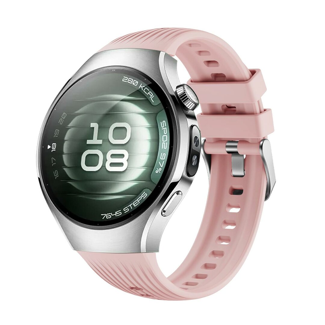 Siliconen bandje 'True Fit' - Roze - Huawei Watch 5 - 46mm