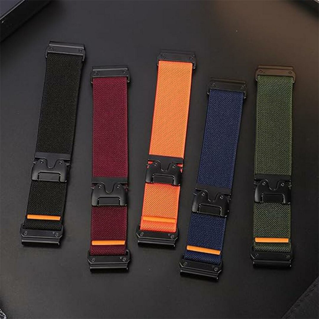 Nylon bandje met parachute sluiting - Oranje - Garmin Quatix 8 - 51mm