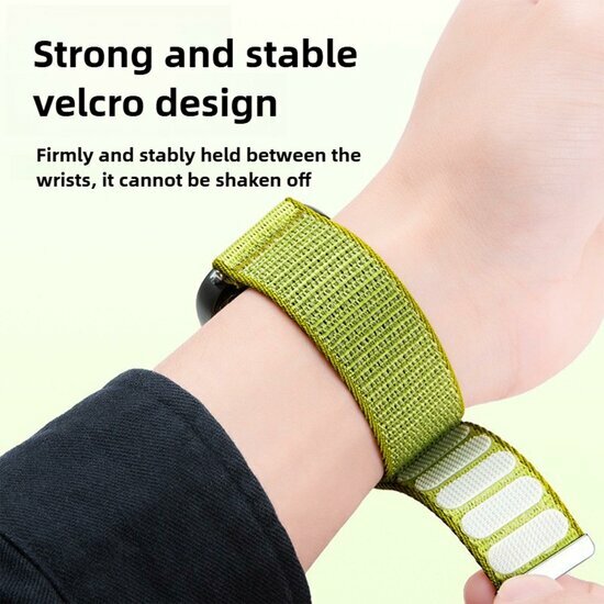 Nylon Sport Loop bandje - Donkergroen - Garmin Fenix 8 / 8 Pro - 51mm