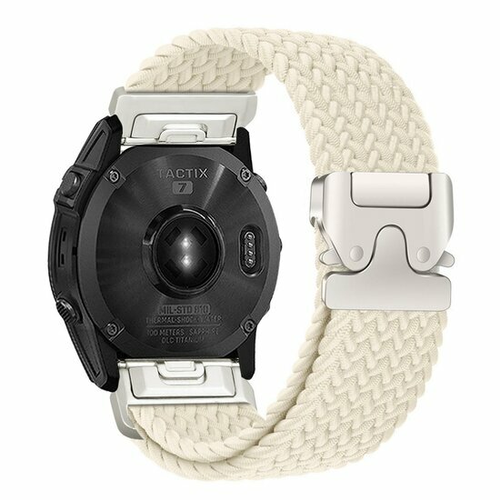 Braided nylon band met parachute sluiting - Sterrenlicht - Garmin Tactix 8 - 51mm