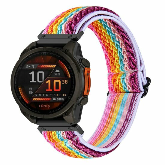 Elastische Solo Loop nylon bandje - Multicolor - Garmin Forerunner 745 / 935 / 945 / 955 / 965