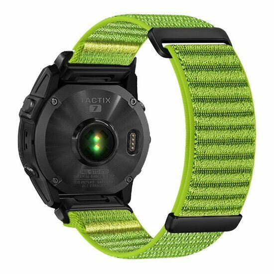 Nylon Sport Loop bandje - Groen - Garmin Approach S60 &amp; S62 / Instinct / Instinct 2 (Solar)