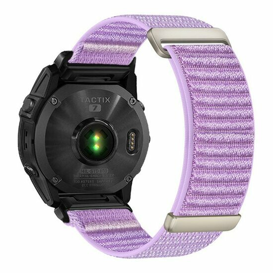 Nylon Sport Loop bandje - Paars - Garmin Fenix 8 / 8 Pro - 47mm