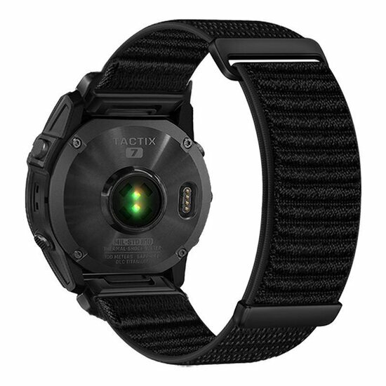 Nylon Sport Loop bandje - Zwart - Garmin Fenix 8 / 8 Pro - 47mm