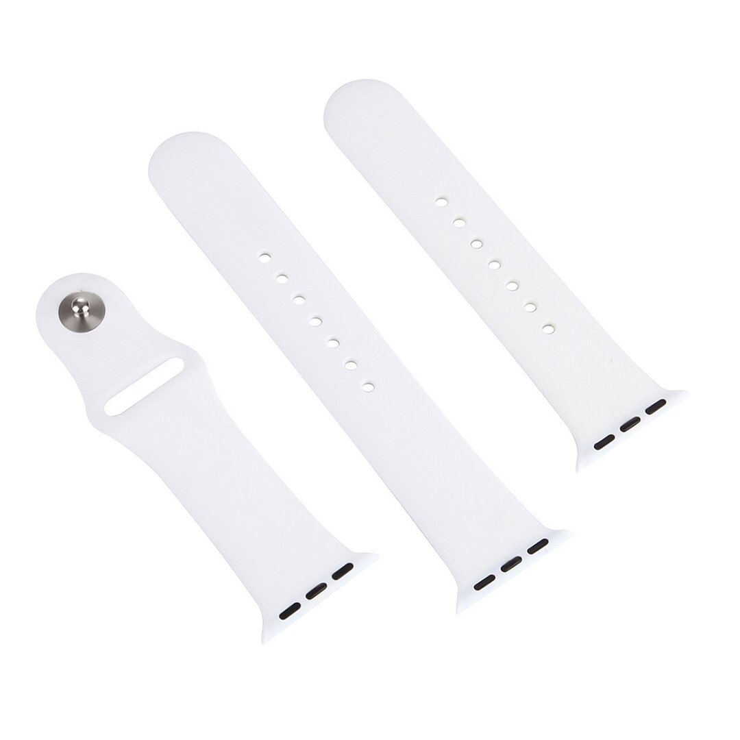 Rubberen sportbandje - Wit - Geschikt voor Apple Watch 38mm / 40mm / 41mm / 42mm