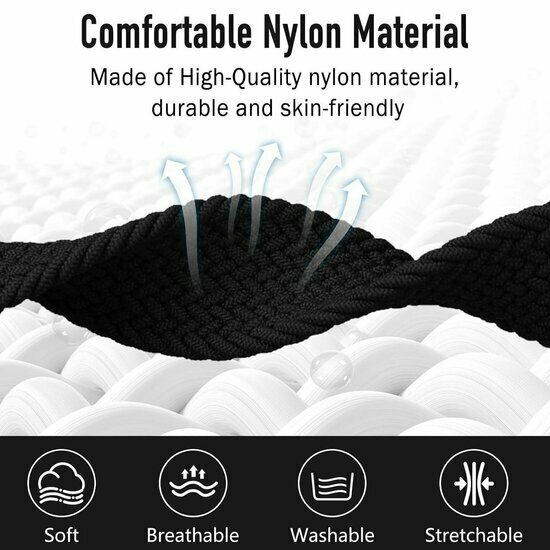 Braided nylon band met parachute sluiting - Blauw - Garmin Instinct E - 40mm
