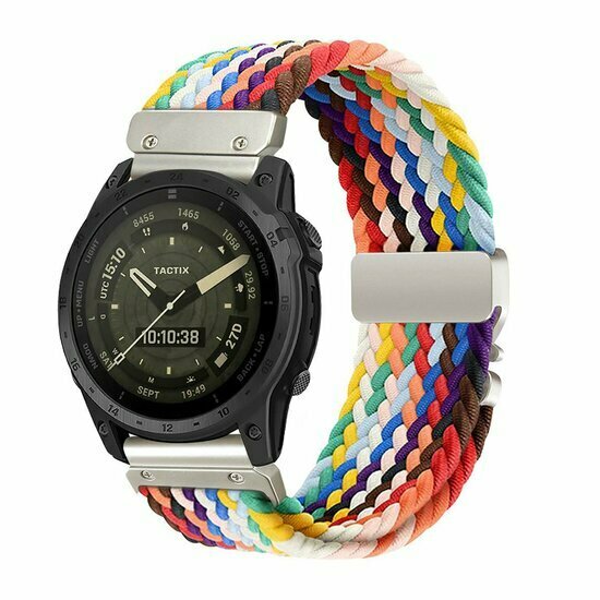 Braided nylon band met parachute sluiting - Multicolor Spring - Garmin Instinct E - 40mm