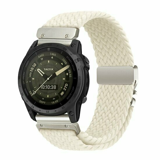 Braided nylon band met parachute sluiting - Sterrenlicht - Garmin Instinct E - 40mm