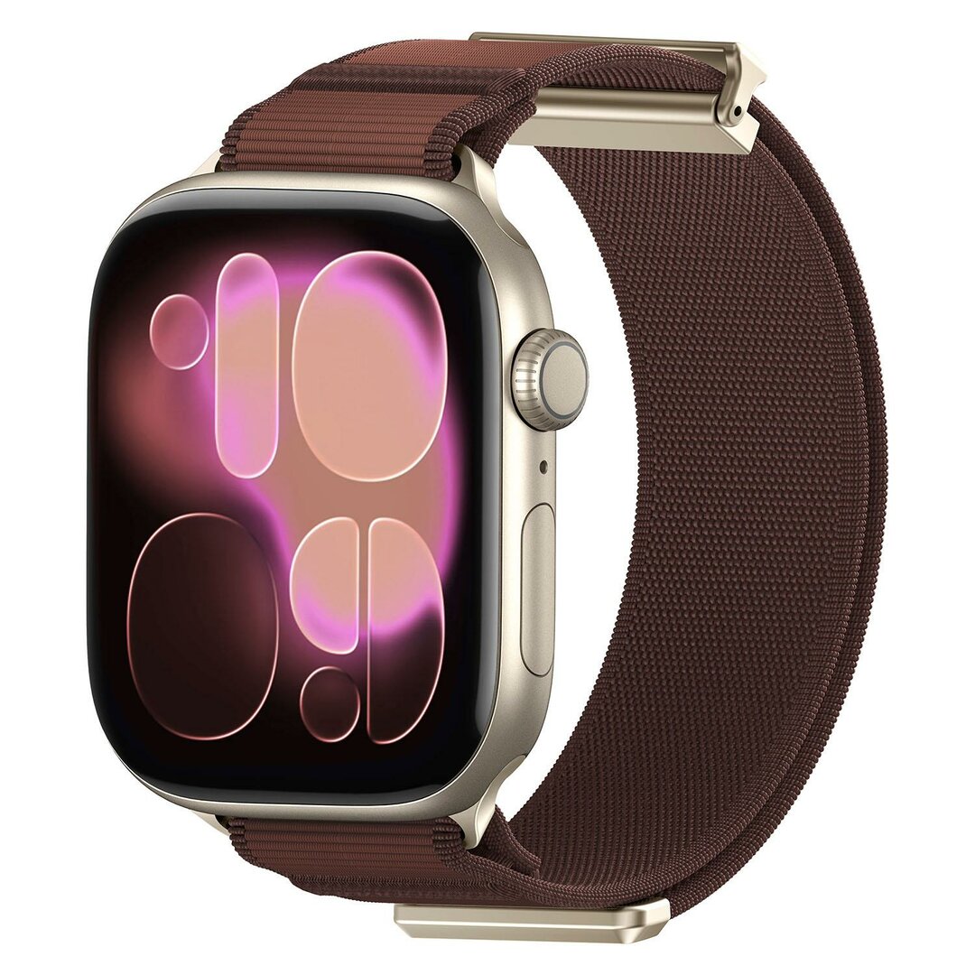 Magnetische nylon bandje - Terracotta - Geschikt voor Apple Watch 44mm / 45mm / 46mm / 49mm