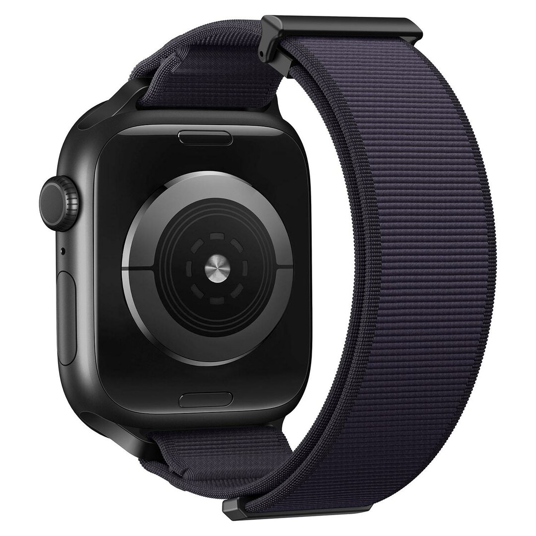 Magnetische nylon bandje - Paars - Geschikt voor Apple Watch 44mm / 45mm / 46mm / 49mm