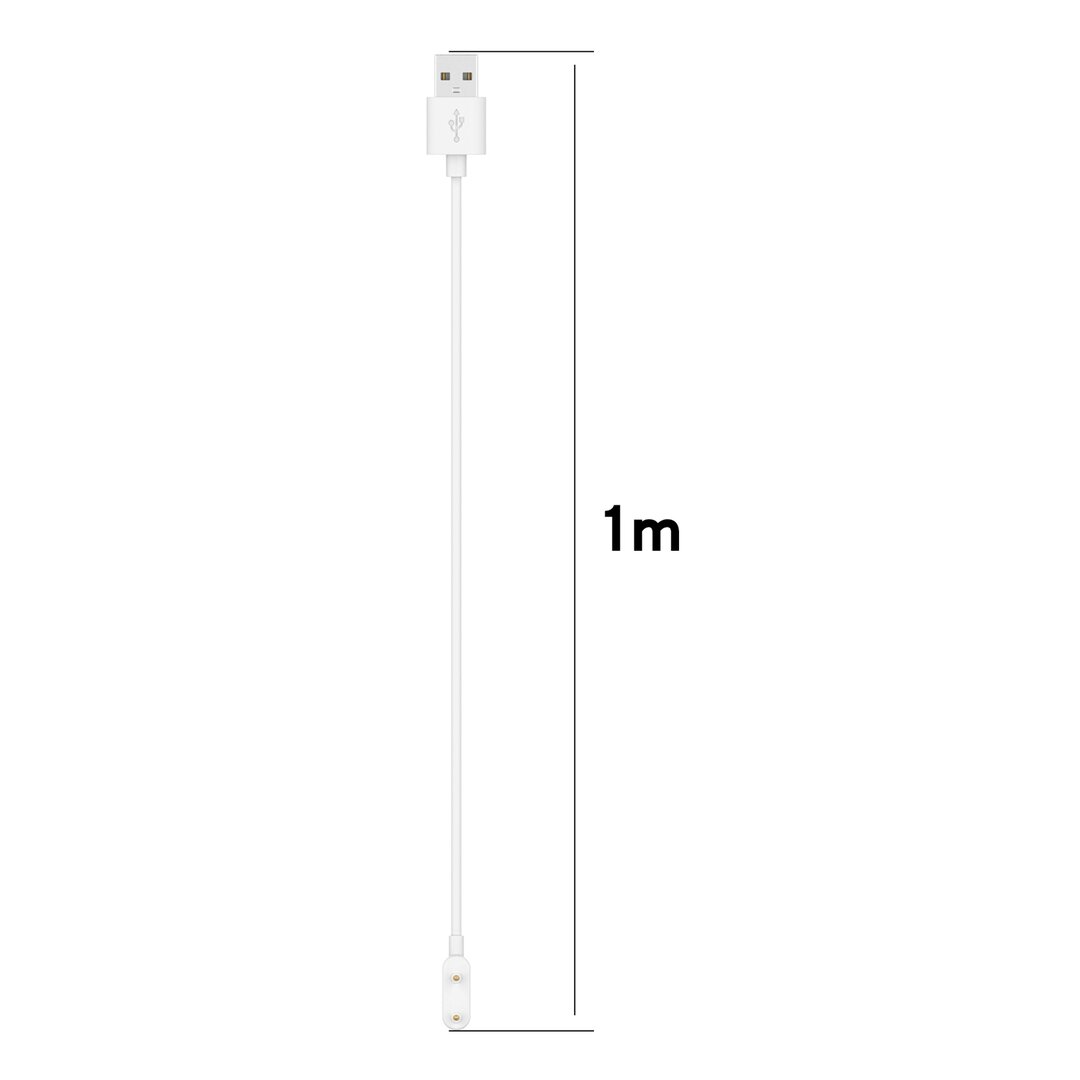 Oplader / Oplaadkabel - Geschikt voor Huawei Watch Fit 5 / 4 / 3 / 2 / 1 / Fit New / Fit Mini - Huawei Honor Band - Huawei Band 9 / 8 / 7 / 6 - USB aansluiting - 1 meter - Wit