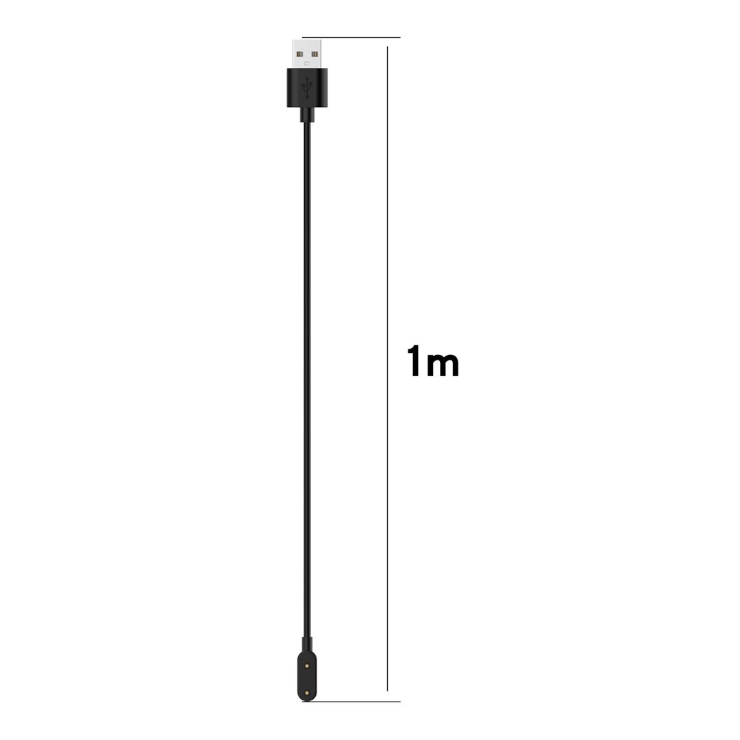 Oplader / Oplaadkabel - Geschikt voor Huawei Watch Fit 5 / 4 / 3 / 2 / 1 / Fit New / Fit Mini - Huawei Honor Band - Huawei Band 9 / 8 / 7 / 6 - USB aansluiting - 1 meter - Zwart