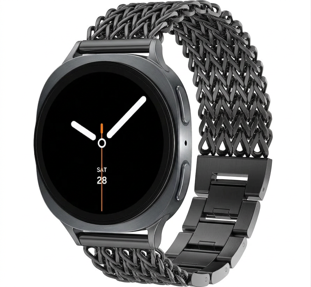 Gevlochten RVS band - Zwart - Samsung Galaxy Watch 8 - 40mm / 44mm