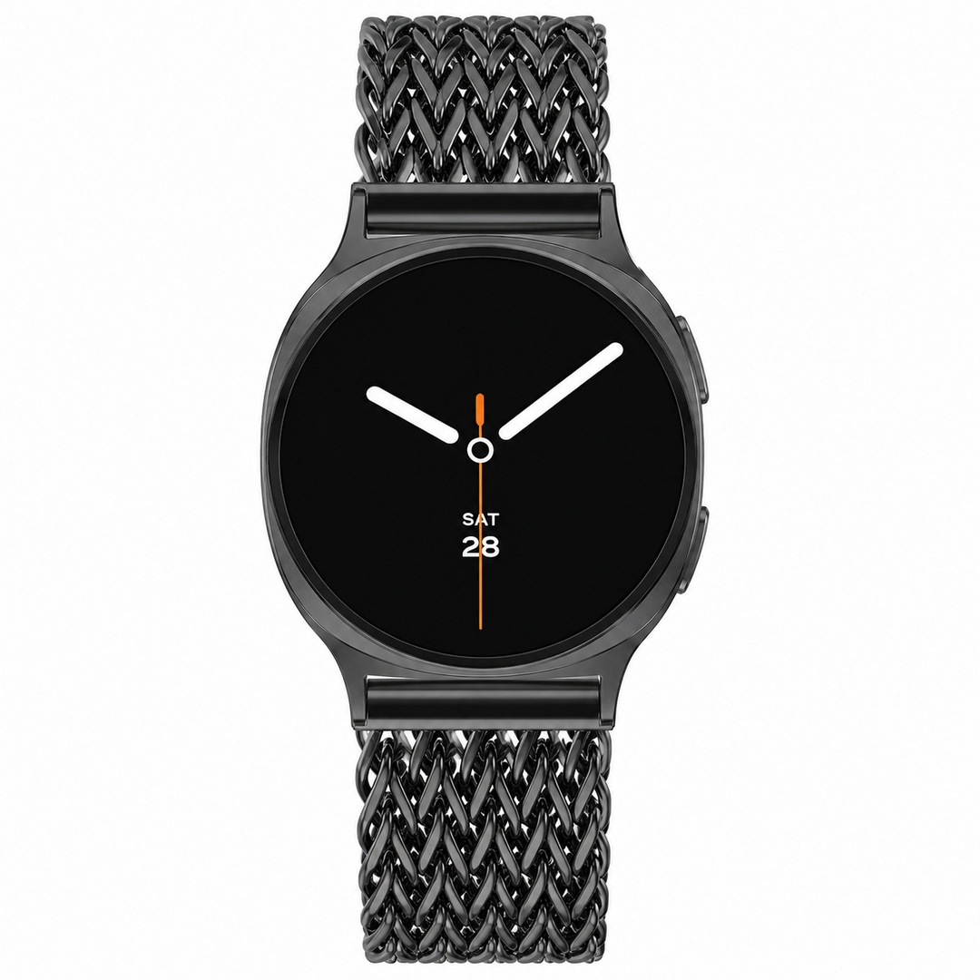 Gevlochten RVS band - Zwart - Samsung Galaxy Watch 8 - 40mm / 44mm