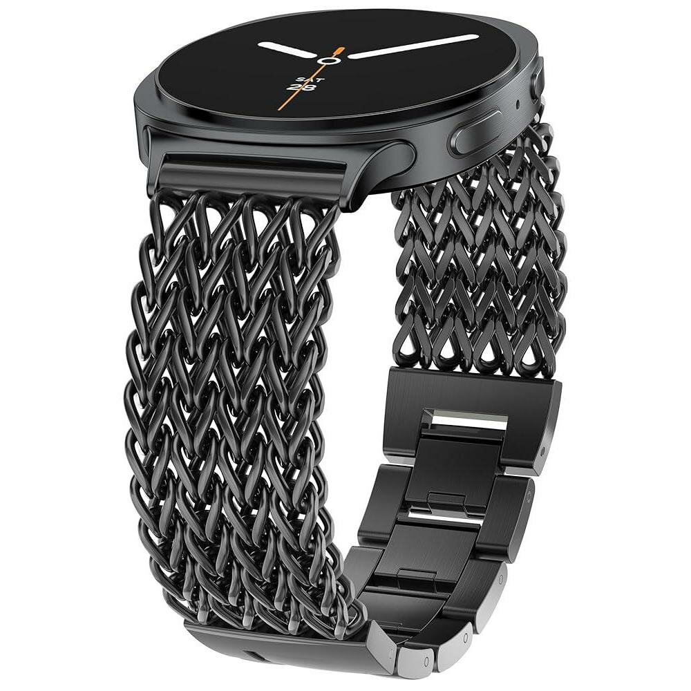 Gevlochten RVS band - Zwart - Samsung Galaxy Watch 8 - 40mm / 44mm