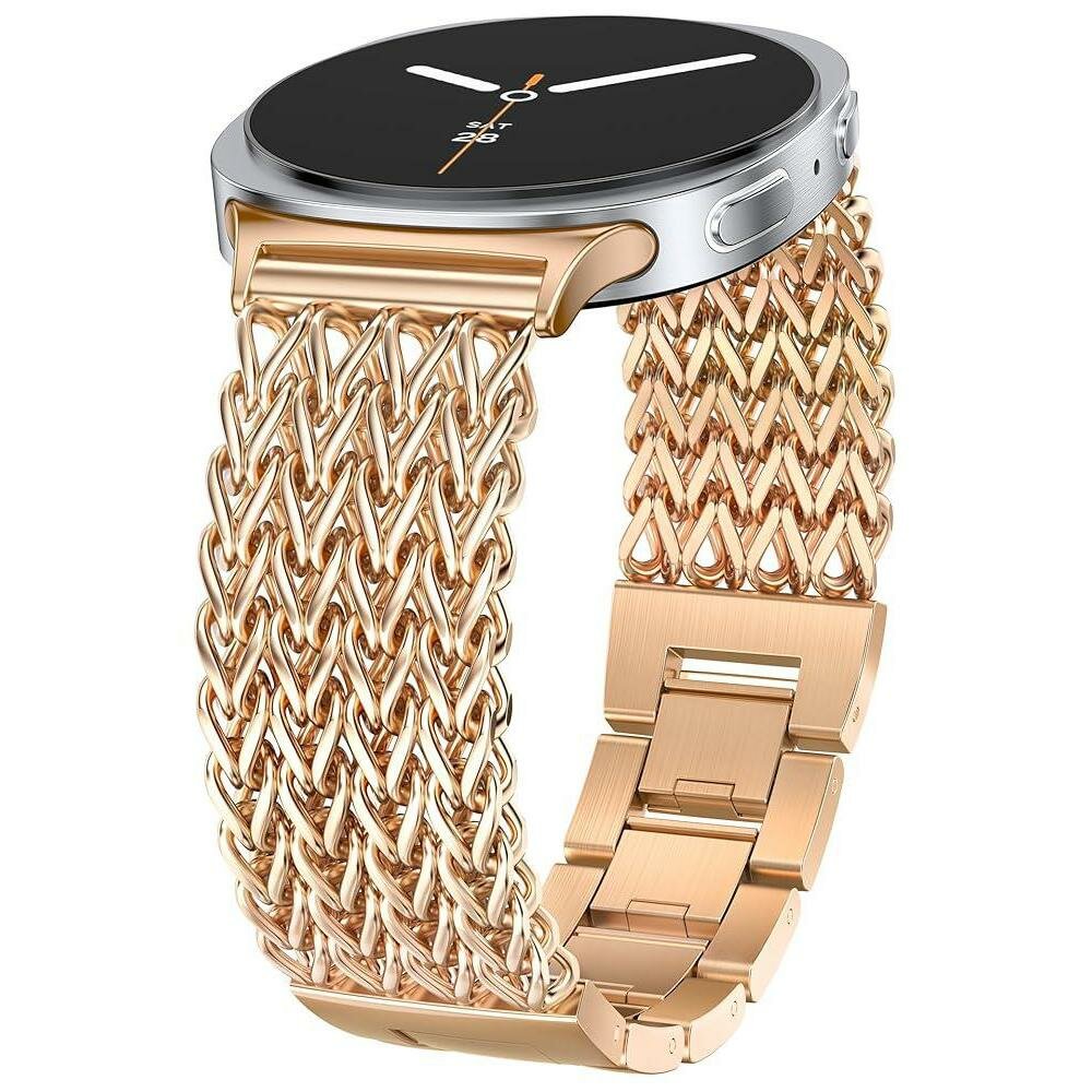 Gevlochten RVS band - Ros&eacute; / champagne goud - Samsung Galaxy Watch 8 - 40mm / 44mm