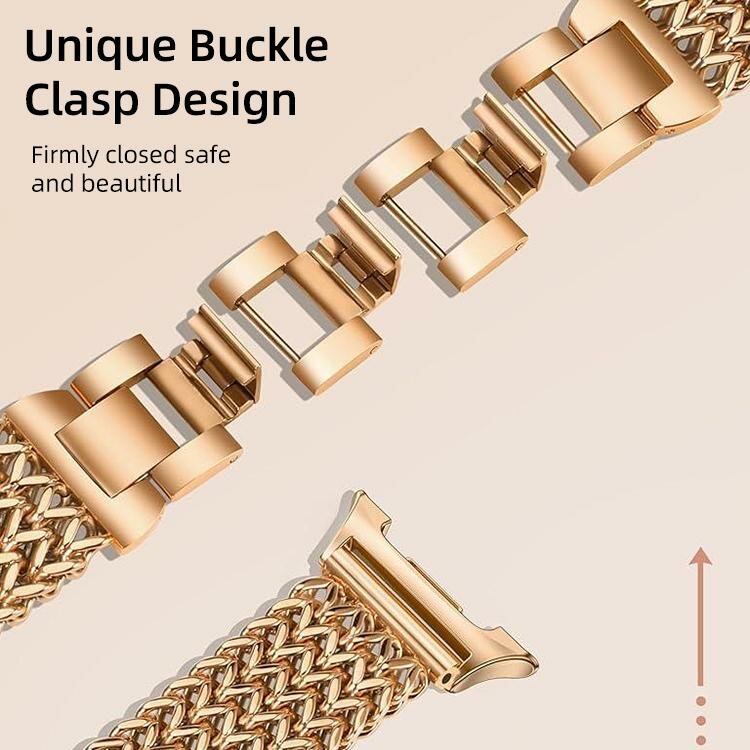 Gevlochten RVS band - Ros&eacute; / champagne goud - Samsung Galaxy Watch 8 - 40mm / 44mm