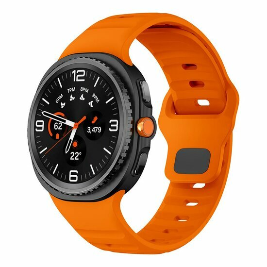 Wave siliconen band - Oranje - Samsung Galaxy Watch 9 - 40mm / 44mm