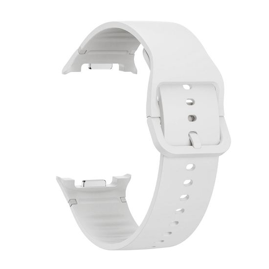 Soft siliconen band - Maat: S/M - Wit - Samsung Galaxy Watch 9 - 40mm / 44mm