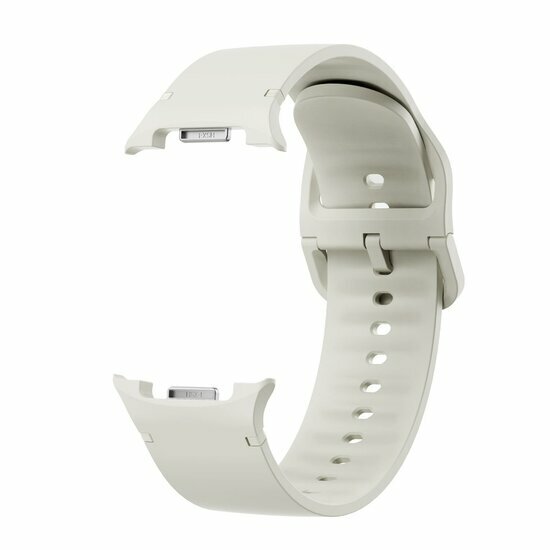 Soft siliconen band - Maat: S/M - Roomwit - Samsung Galaxy Watch 9 - 40mm / 44mm