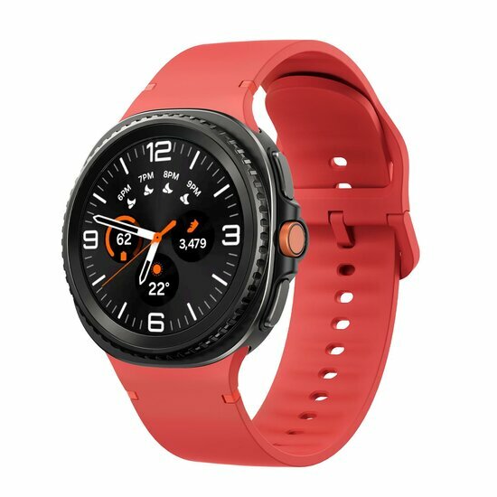 Soft siliconen band - Maat: S/M - Rood - Samsung Galaxy Watch 9 - 40mm / 44mm