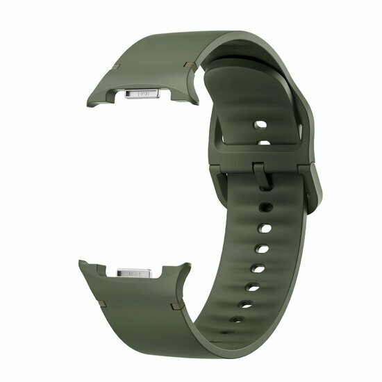 Soft siliconen band - Maat: S/M - Leger groen - Samsung Galaxy Watch 9 - 40mm / 44mm