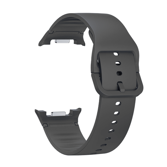 Soft siliconen band - Maat: S/M - Donkergrijs - Samsung Galaxy Watch 9 - 40mm / 44mm