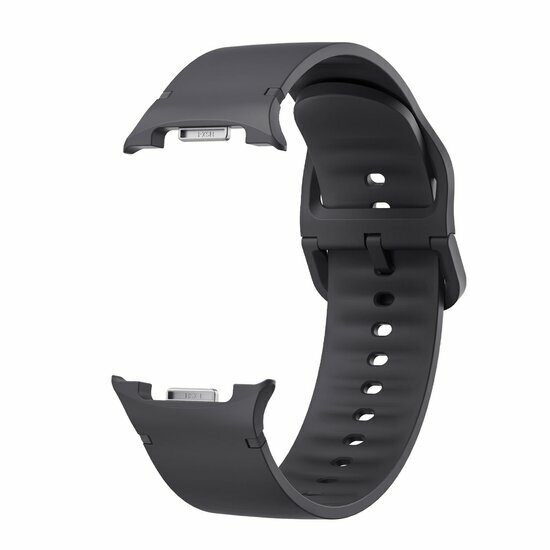 Soft siliconen band - Maat: S/M - Donkergrijs - Samsung Galaxy Watch 9 - 40mm / 44mm