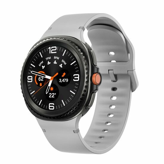 Soft siliconen band - Maat: S/M - Grijs - Samsung Galaxy Watch 9 - 40mm / 44mm