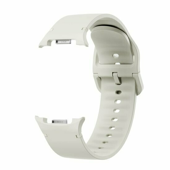 Soft siliconen band - Maat: M/L - Roomwit - Samsung Galaxy Watch 9 - 40mm / 44mm