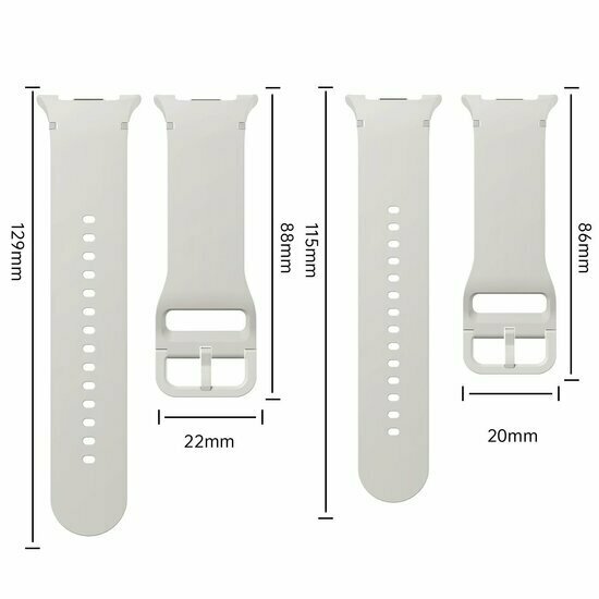 Soft siliconen band - Maat: M/L - Lichtblauw - Samsung Galaxy Watch 9 - 40mm / 44mm