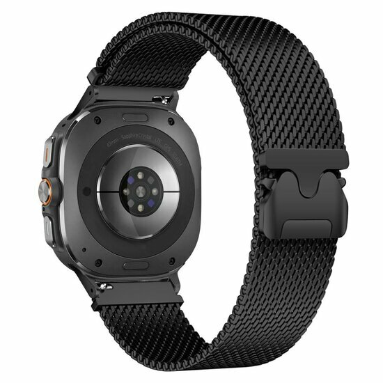 Milanese band met parachute sluiting - Zwart - Samsung Galaxy Watch 9 - 40mm / 44mm