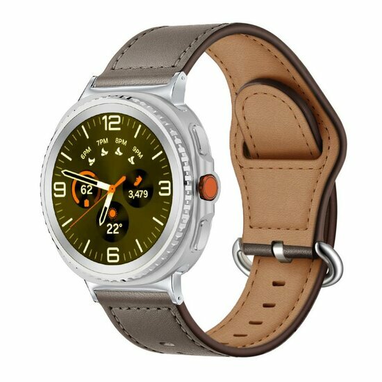 Classic leren band - Taupe - Samsung Galaxy Watch 9 - 40mm / 44mm