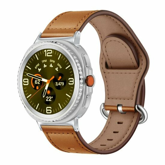 Classic leren band - Bruin - Samsung Galaxy Watch 9 - 40mm / 44mm