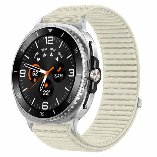 Nylon ribbelbandje - Starlight - Samsung Galaxy Watch 9 - 40mm / 44mm