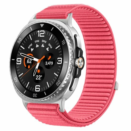 Nylon ribbelbandje - Roze - Samsung Galaxy Watch 9 - 40mm / 44mm