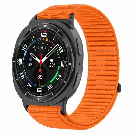 Nylon ribbelbandje - Oranje - Samsung Galaxy Watch 9 - 40mm / 44mm