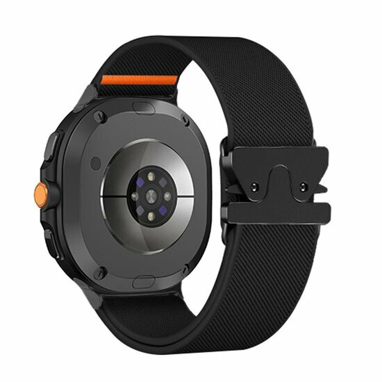 Nylon bandje met Parachute sluiting - Zwart - Samsung Galaxy Watch 9 - 40mm / 44mm