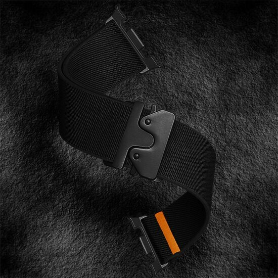 Nylon bandje met Parachute sluiting - Zwart - Samsung Galaxy Watch 9 - 40mm / 44mm