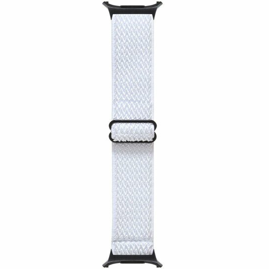 Elastische solo loop nylon bandje - Wit - Samsung Galaxy Watch 9 - 40mm / 44mm