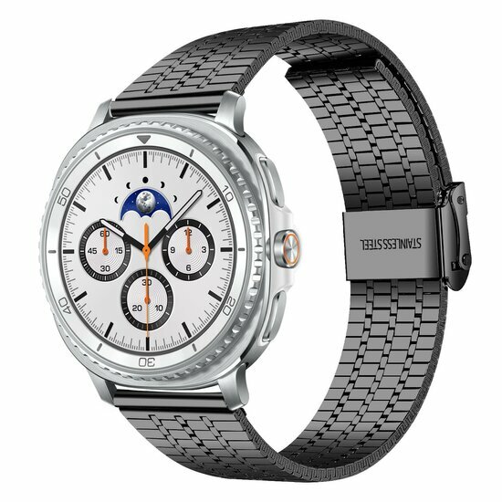 Stalen bandje - Zwart - Samsung Galaxy Watch 9 - 40mm / 44mm