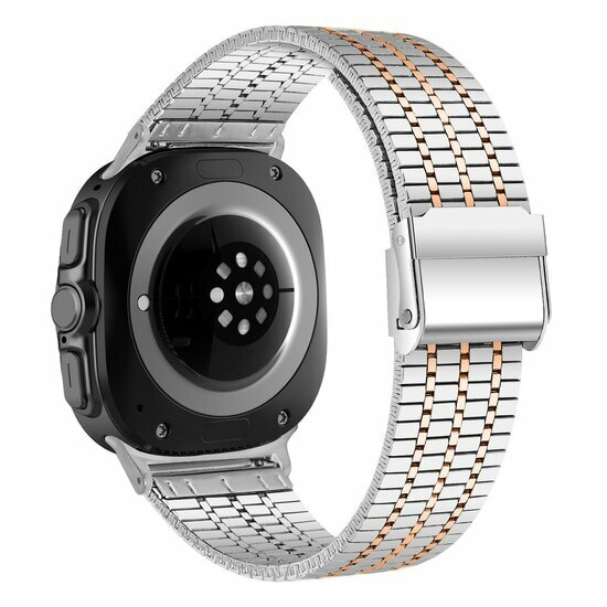 Stalen bandje - Zilver met ros&eacute; goud - Samsung Galaxy Watch 9 - 40mm / 44mm